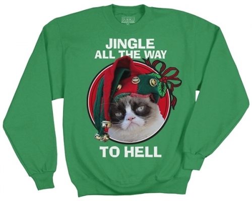 Grumpy Cat Jingle all the way to hell shirt